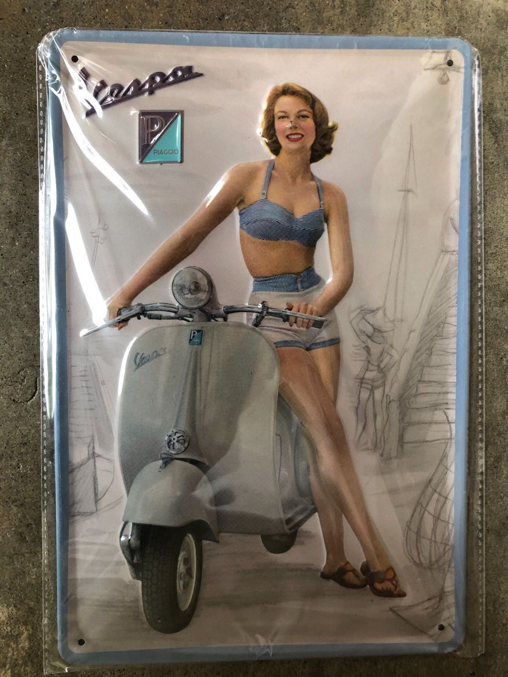 Insegne: Vespa Piaggio italia pin up classic – Nuovo (secondo la descrizione) da Reinach AG venduto da rares75