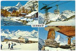 Zermatt - 4 Bild AK