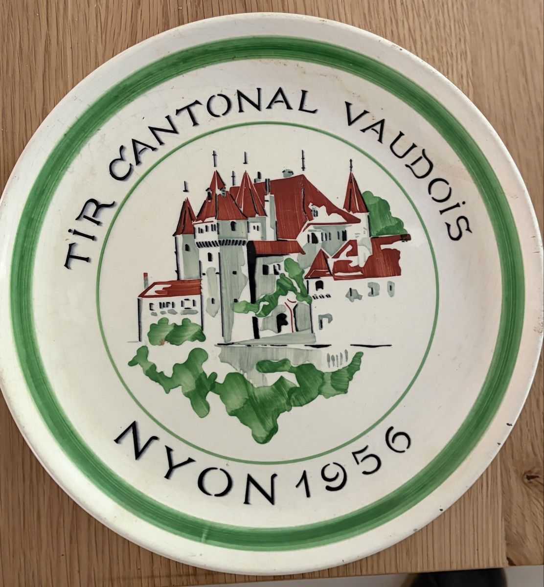 Piatti: Céramique de Nyon Tir cantonal 1956 – Usato da Cheyres venduto da Gr33