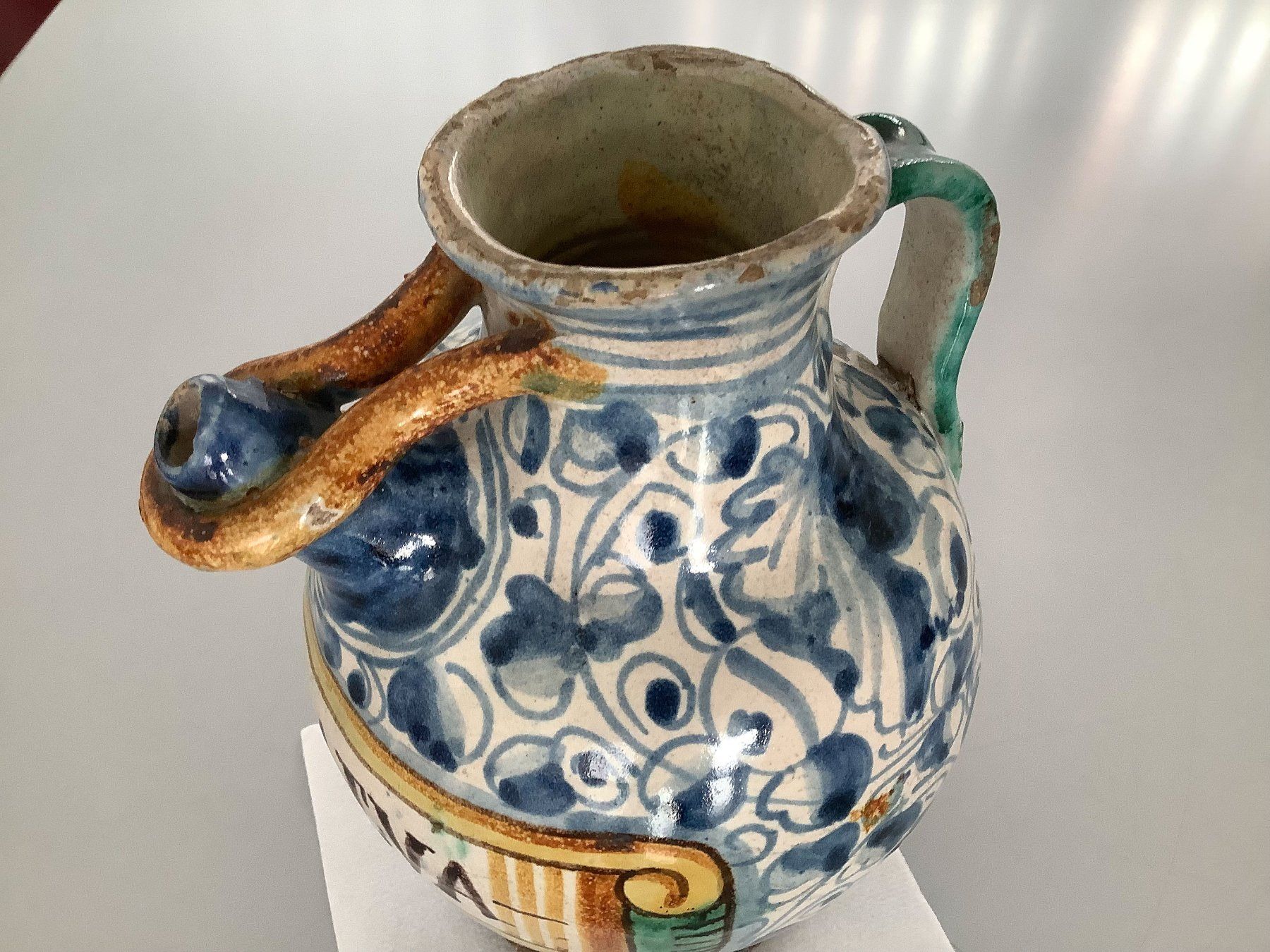 Caraffe: Florentinischer Keramik-Wasserkrug, handbemalt – Usato da Horw venduto da bgr2000 5