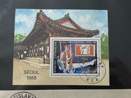 Briefmarke Olympia Seoul 1988 Zentralafrika