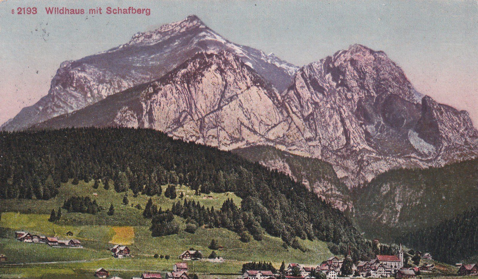 Cartoline postali: Wildhaus mit Schafberg  1922 – Usato da Cormoret venduto da Pascalll2001