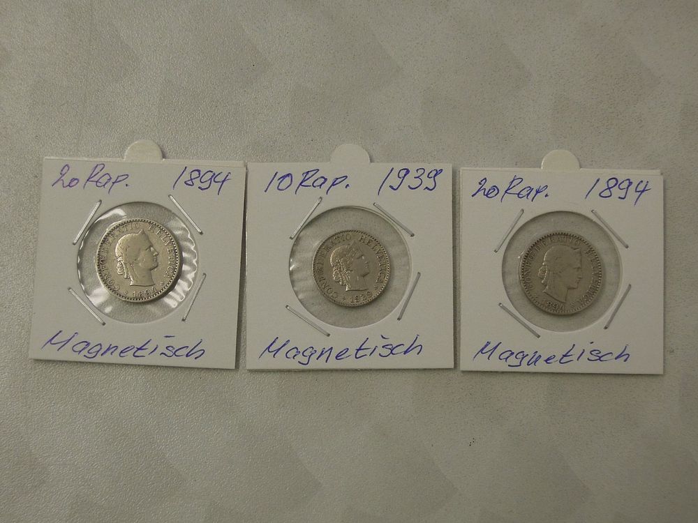 Schweizer Münzen 20 + 10 Rappen selten Kaufen auf Ricardo