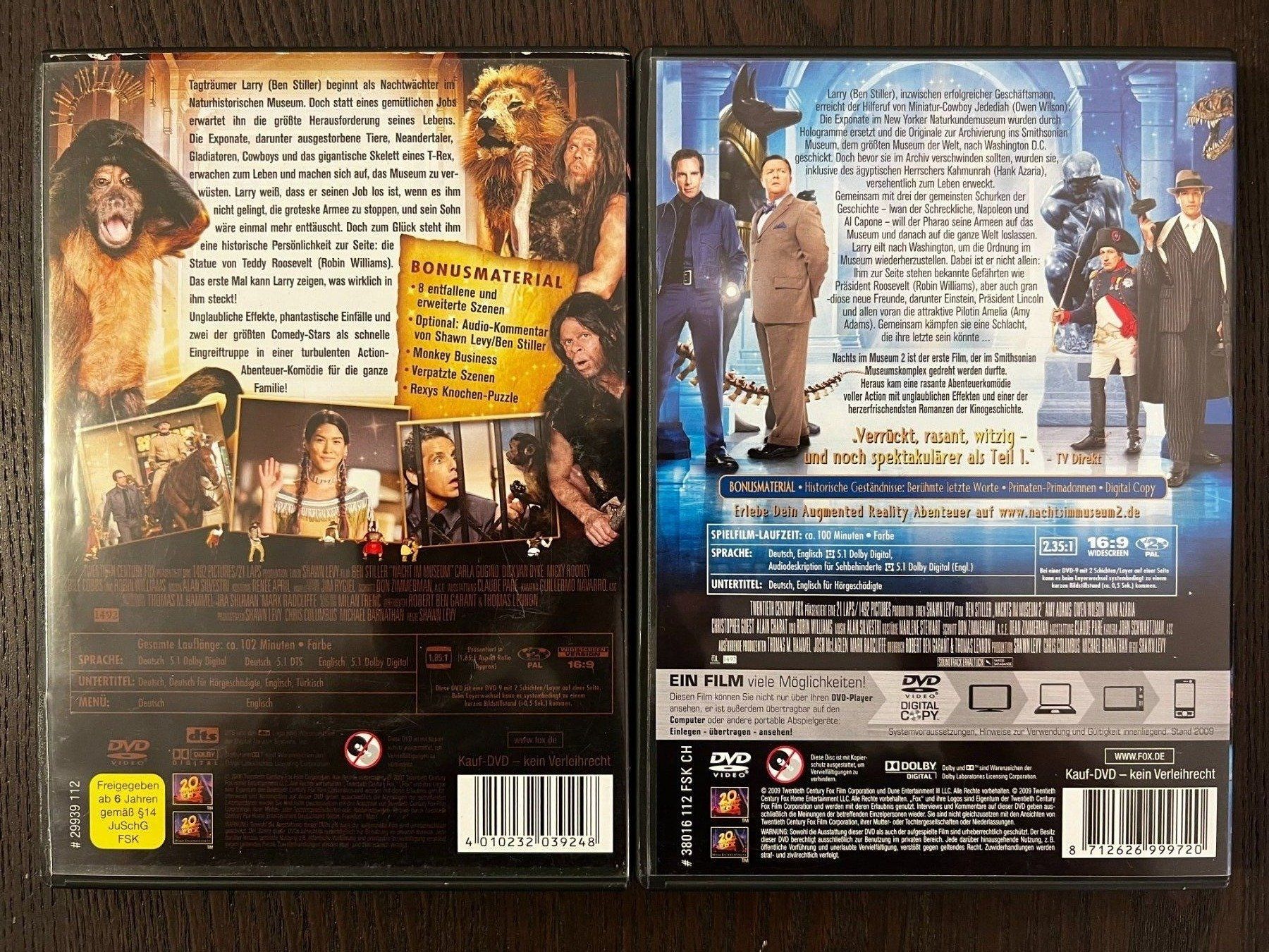 Tutti i DVDs: Nachts im Museum 1 & 2 – Usato da Zürich venduto da FilmFreunde 1