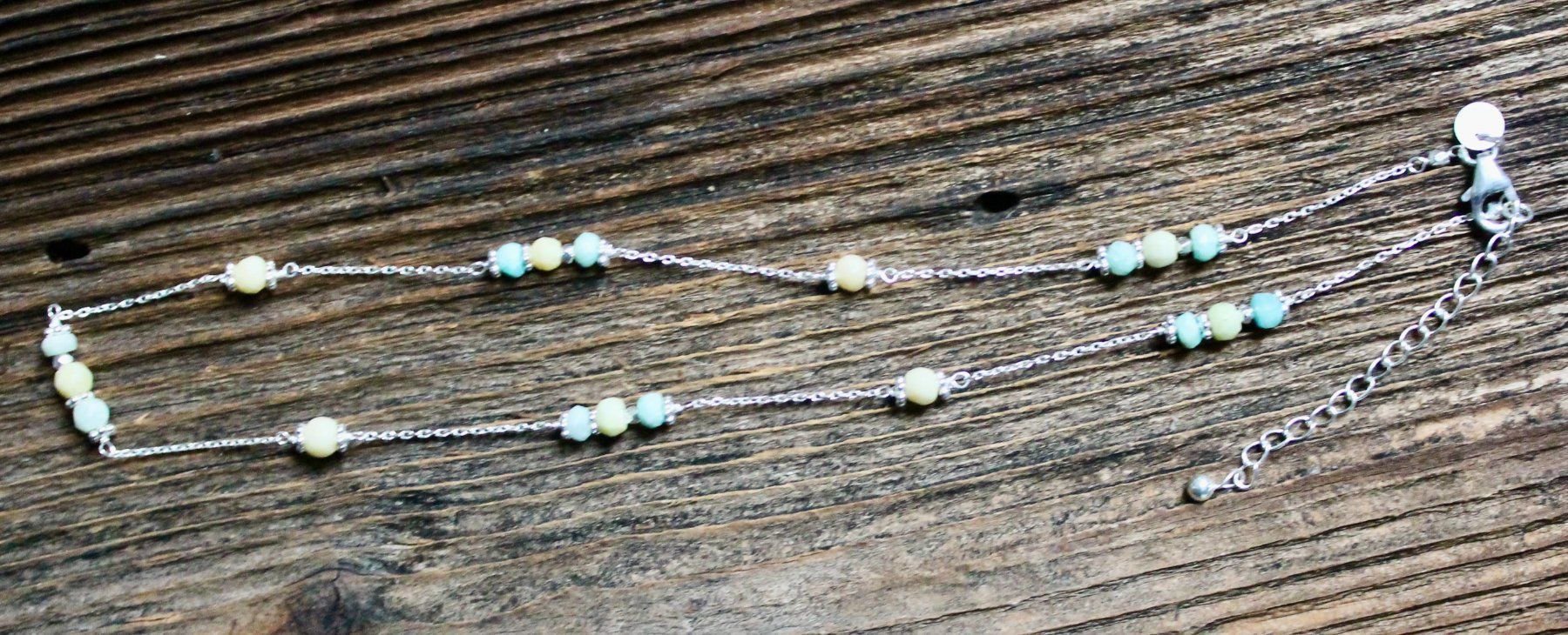 Catenine: Halskette, Silber mit Amazonit – Usato da Kirchlindach venduto da hekilida