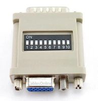 HD15 VGA auf DB15 MAC Adapter mit DIP-Schalter