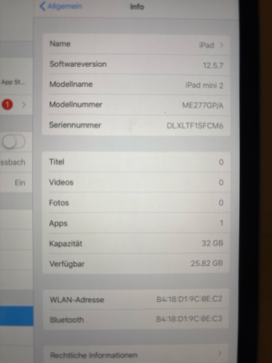Apple Tablet PC: iPad mini 2, 32GB, Top Zustand – Usato da Oberdiessbach venduto da Npss 2