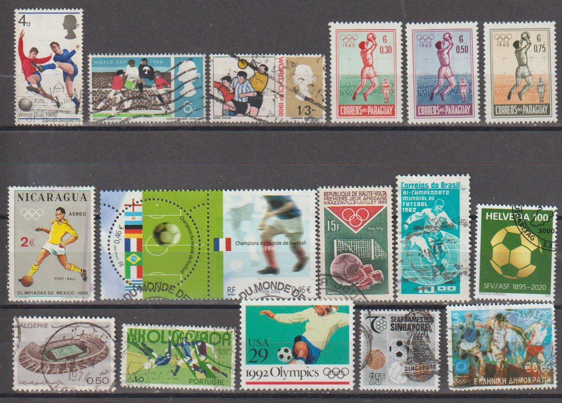 Alle Briefmarken: Timbres football – Gebraucht aus Crans-Montana von kira56