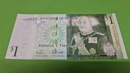 Tonga 1 Pa'anga 2008 Wal Krokodil Banknote 
