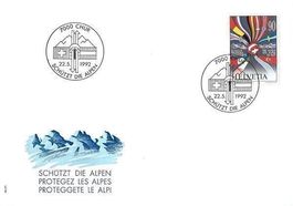 CH-Brief Schützt die Alpen m.Marke Gemeinsch.CH-A,abgestemp.