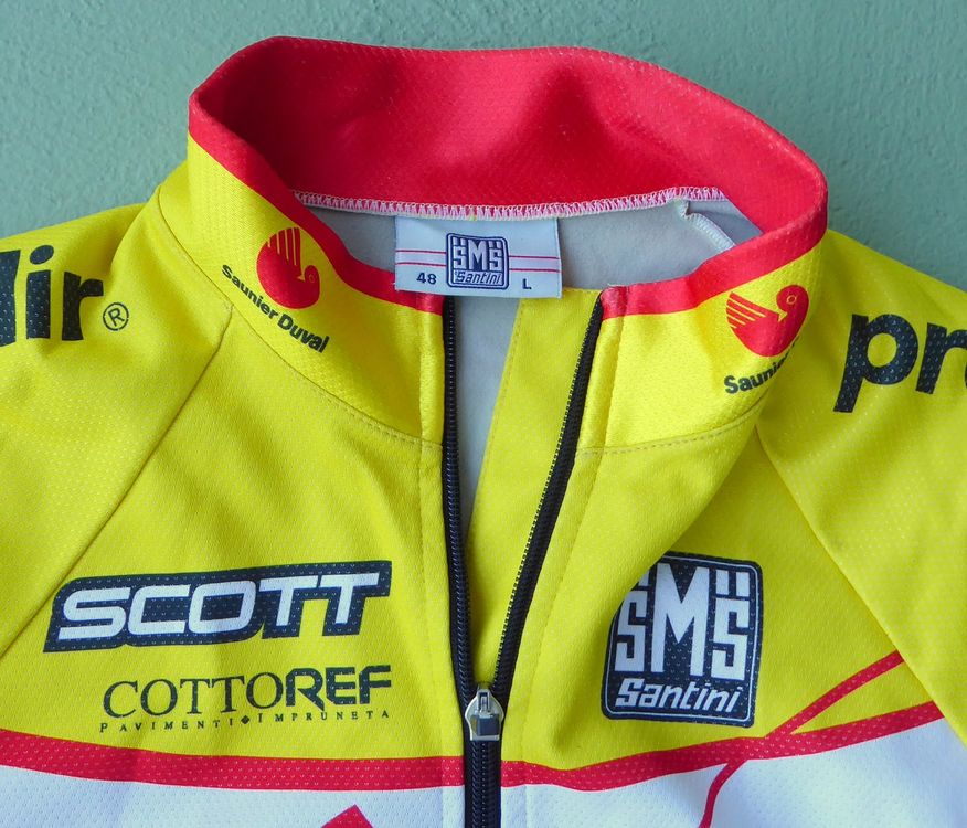 Maillot Cycliste Vintage Santini, Team Saunier Duval, Manche Longue, Taille S