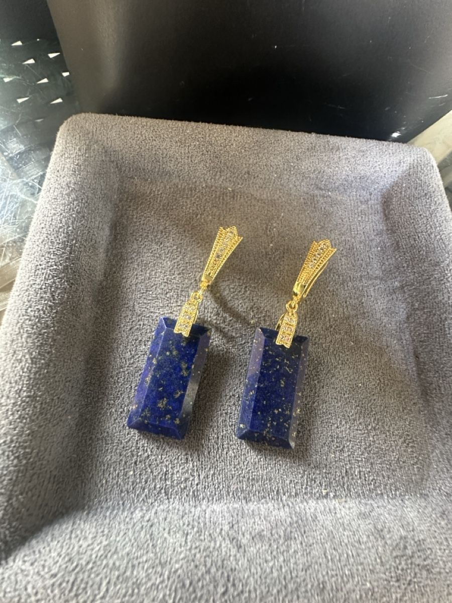 Ohrringe & -stecker: Ohrringe mit Lapislazuli HANDARBEIT  – Neu und originalverpackt aus Kriens von Hortensie6 1