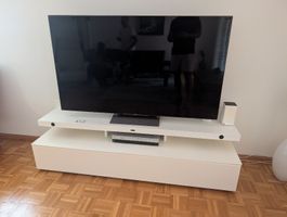 TV Mbel weiss mit Schublade und Fach L 180cm B 50cm H 56cm