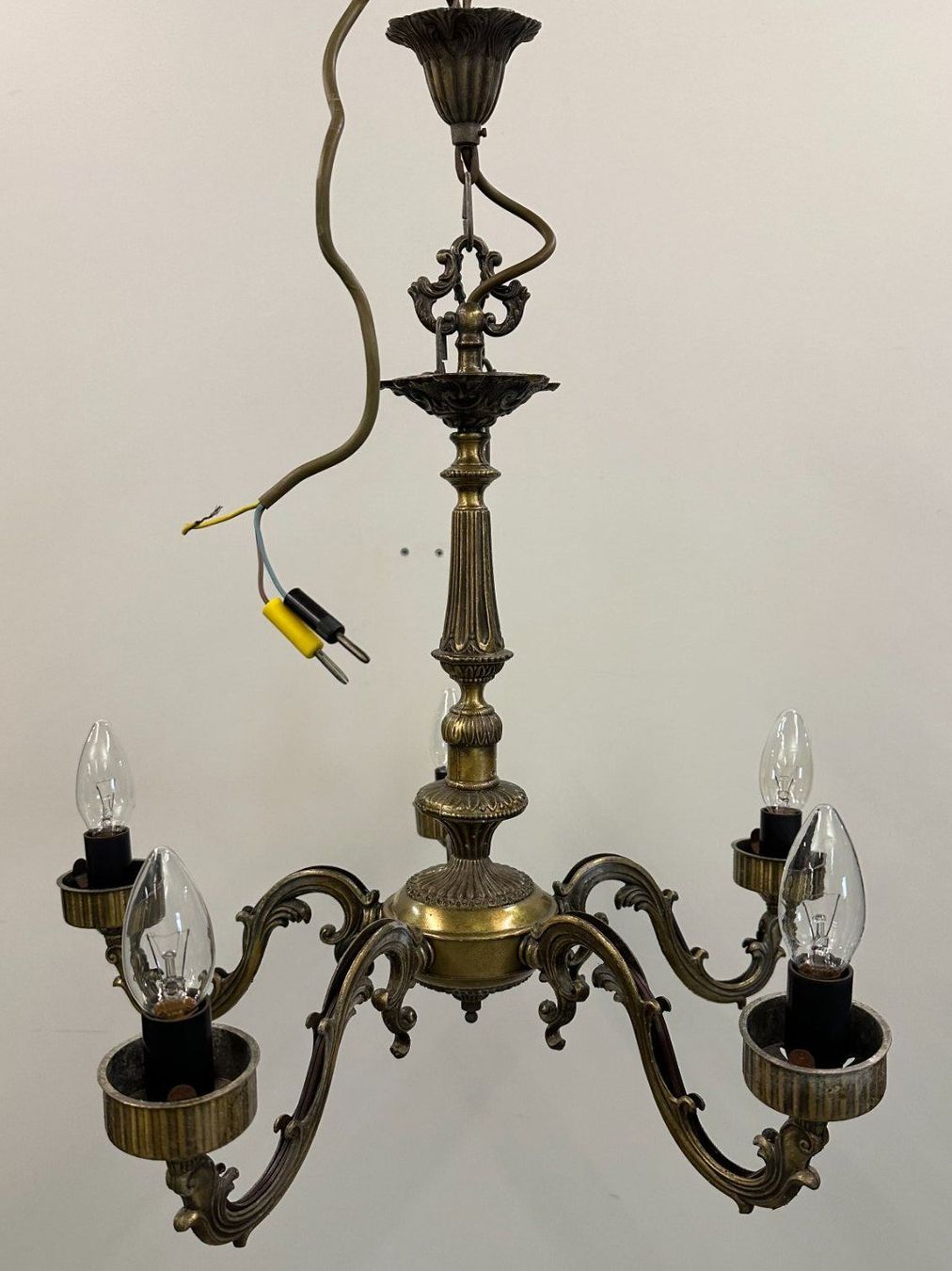Lampadari & plafoniere: Kronleuchter Messing 5-Arme, Hängelampe Deckenleuchte – Usato da Luzern venduto da Lager6640 9