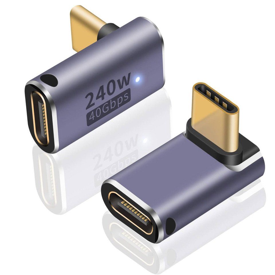 Unità & Adattatore: 90° Winkel USB-C Adapter PD & 240W & USB 4.0 & fast charging – Nuovo e nell'imballaggio originale da Uster venduto da -FPS- 3