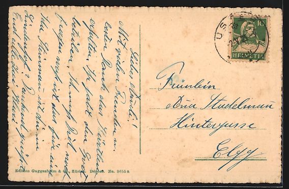 Cartoline postali: Uster, Blick von einer Wiese auf die Sta – Usato da Berlin venduto da bartko-reher 1