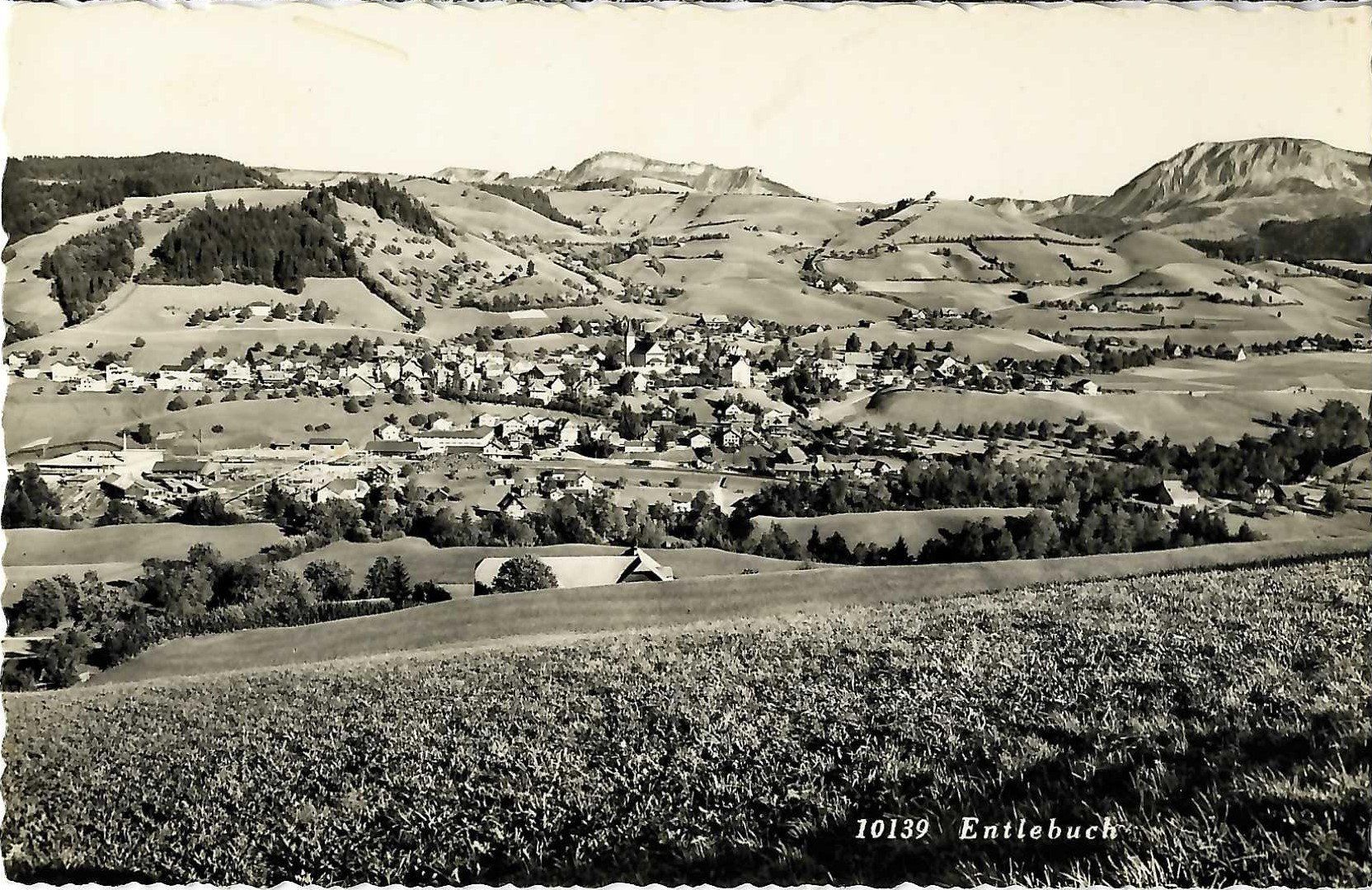 Cartoline postali: Entlebuch LU Ortsansicht Nr.10139 , 1940 – Usato da Solothurn venduto da Bepposol