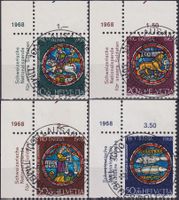 1968, B138-B141 "Pro Patria" mit ET-Voll-Stempel +Ecktabs.