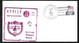 USA Sonderbrief Apollo 15 Bergung USS Okinawa 7.8.1971