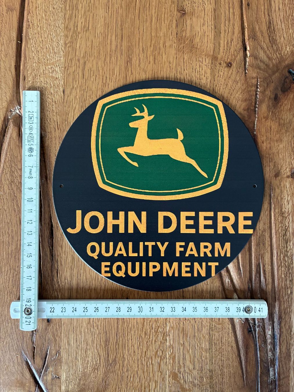 John Deere Trattori: Schönes John Deere Retro  Blechschild / 20 CM / neu!!! – Nuovo e nell'imballaggio originale da Bremgarten AG venduto da Eurotiz 1