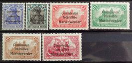 MARIENWERDER 1920: 6 Ungebrauchte *