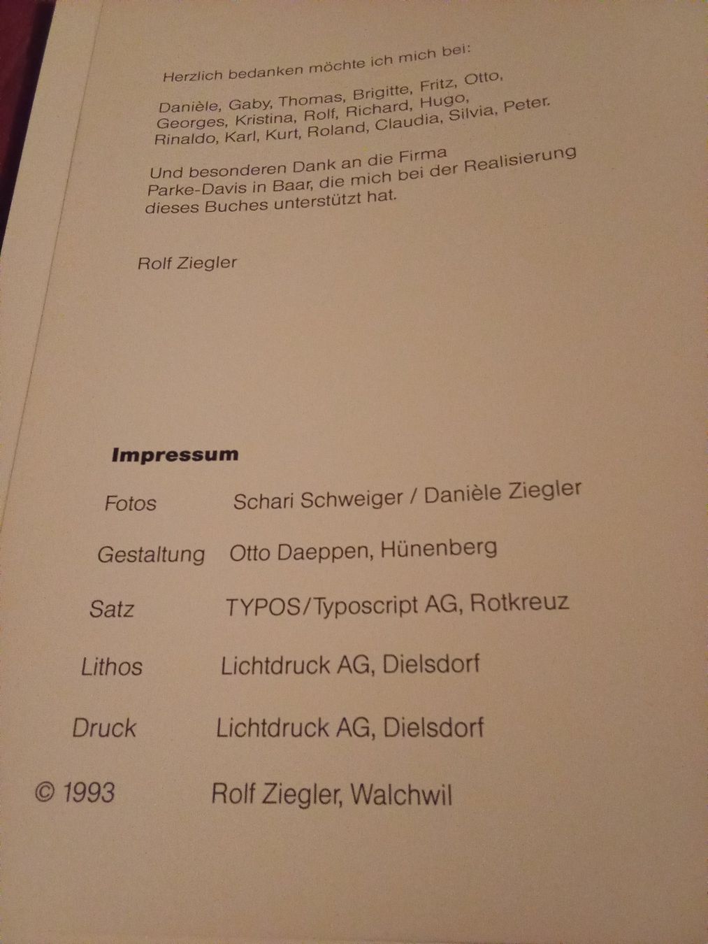 Libri: Rolf Ziegler - Werkkatalog 1993 – Usato da Remetschwil venduto da Privatflohmi 3