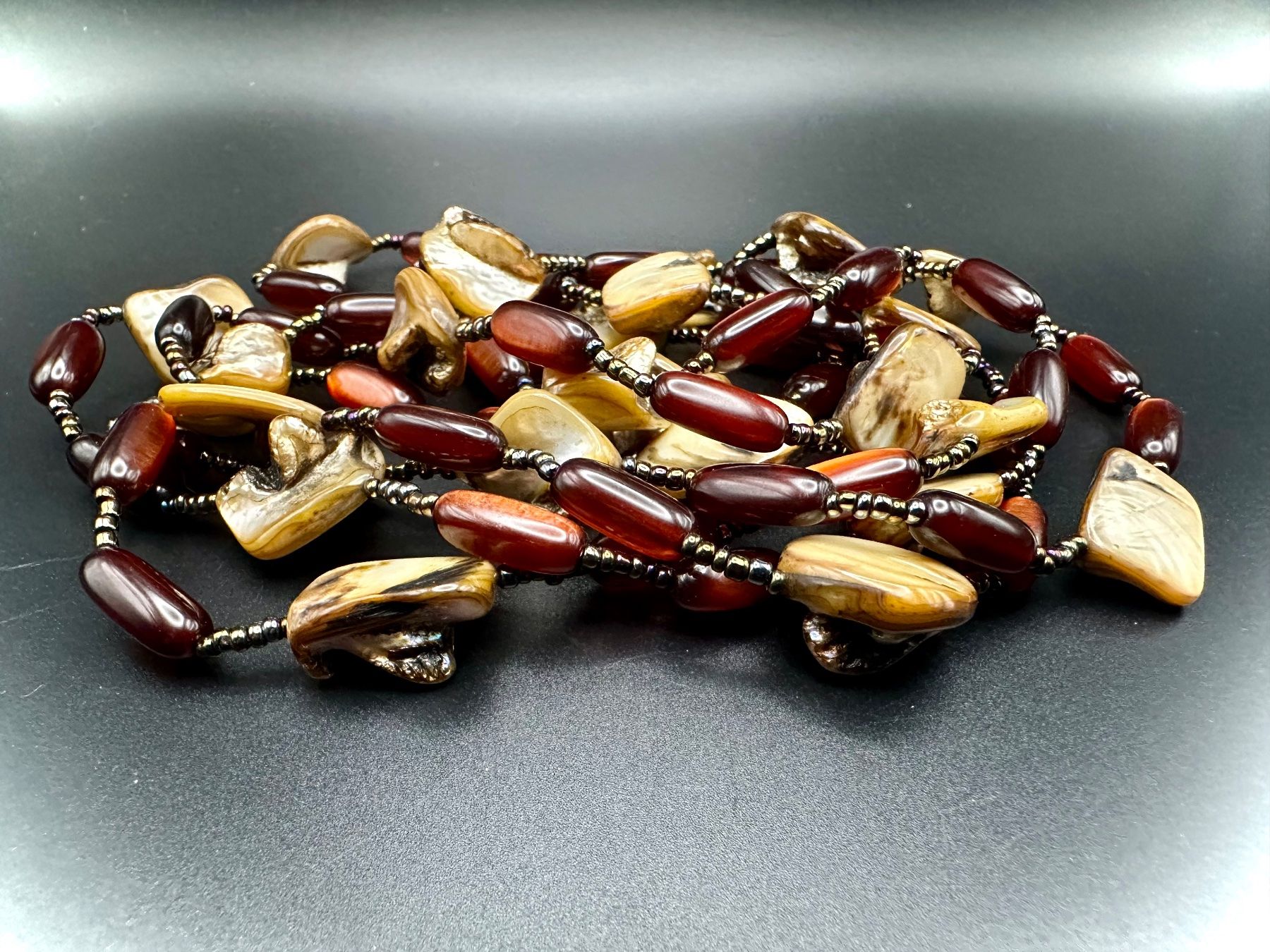 Catenine: Lange Halskette Perlmutt Vintage – Usato da Lamone venduto da LaCantinaMagica 6