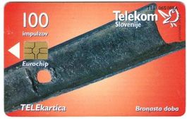 Telefonkarte Slowenien Chip-271 Messer Broncezeit