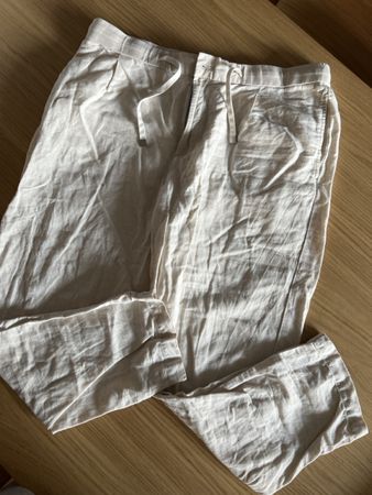 Leinenhose beige Grösse L guter Zustand