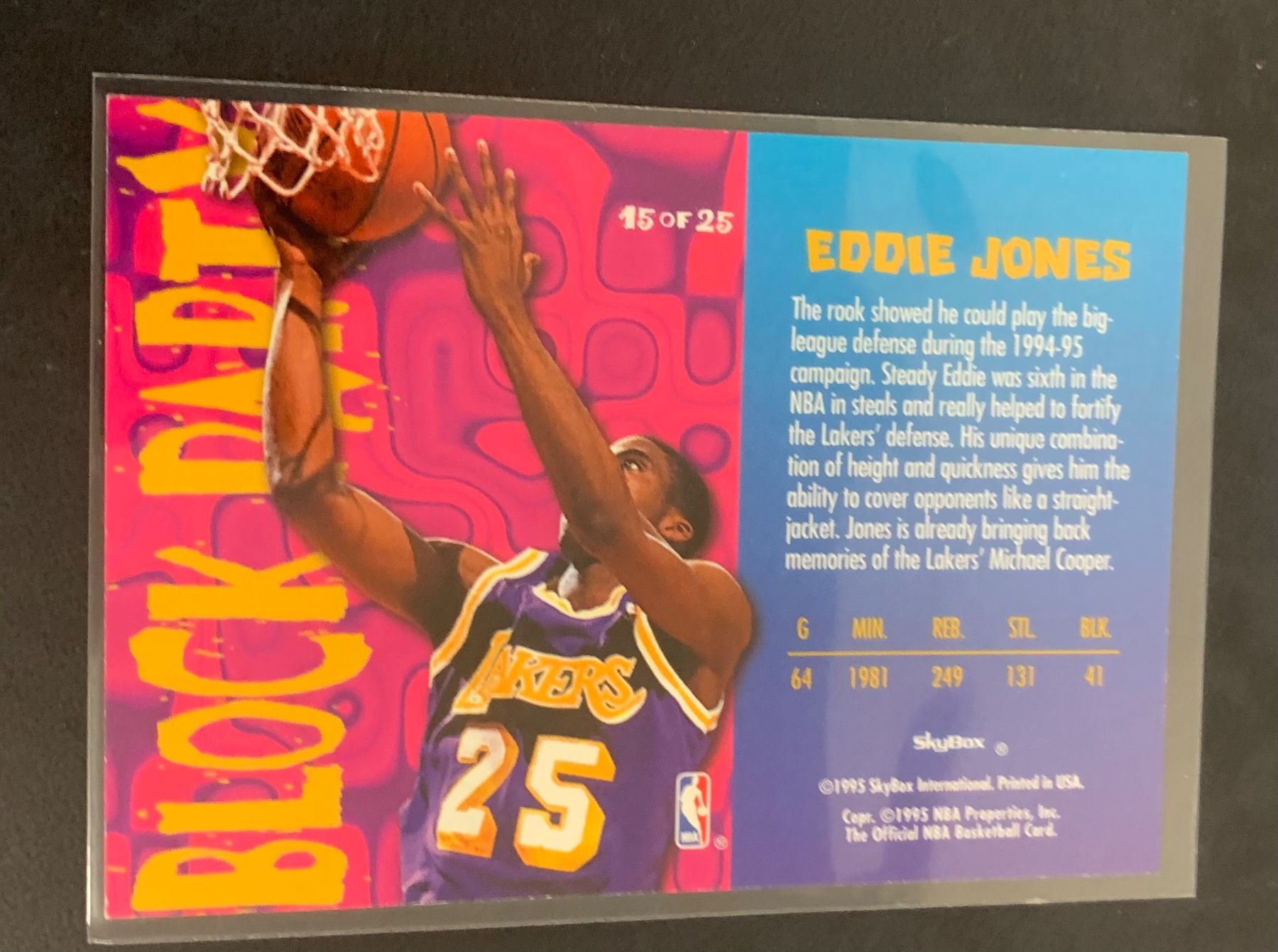 Nba Sammelbilder & Trading cards: NBA Eddie Jones Blockparty Card – Neu (gemäss Beschreibung) aus Muttenz von joba23 1