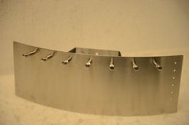 Schlüsselbrett aus Edelstahl matt, 35 cm