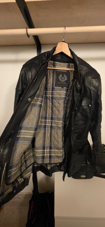 Stylish Belstaff Leder / Motorrad Jacke Grösse XXL.