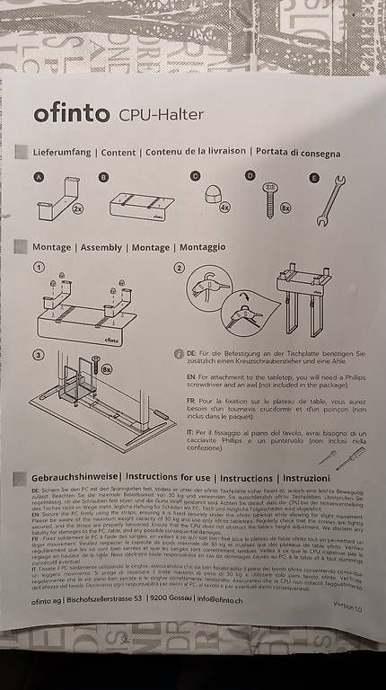 Supporti a parete: ofinto CPU-Halter Computer-Halterung - NEU und unbenutzt – Usato da Ittigen venduto da imp_t8mz 1