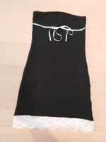 Schwarzes Sommerkleid mit Spitze Gr. S, Trägerlos, hübsch!