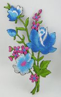 BLUMEN - Aufnäher - Aufbügler - Stickerei - 11,5x6cm