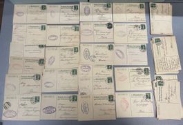 Lot über 60 gelaufene CH Ganzsachen Postkarten ohne Bild