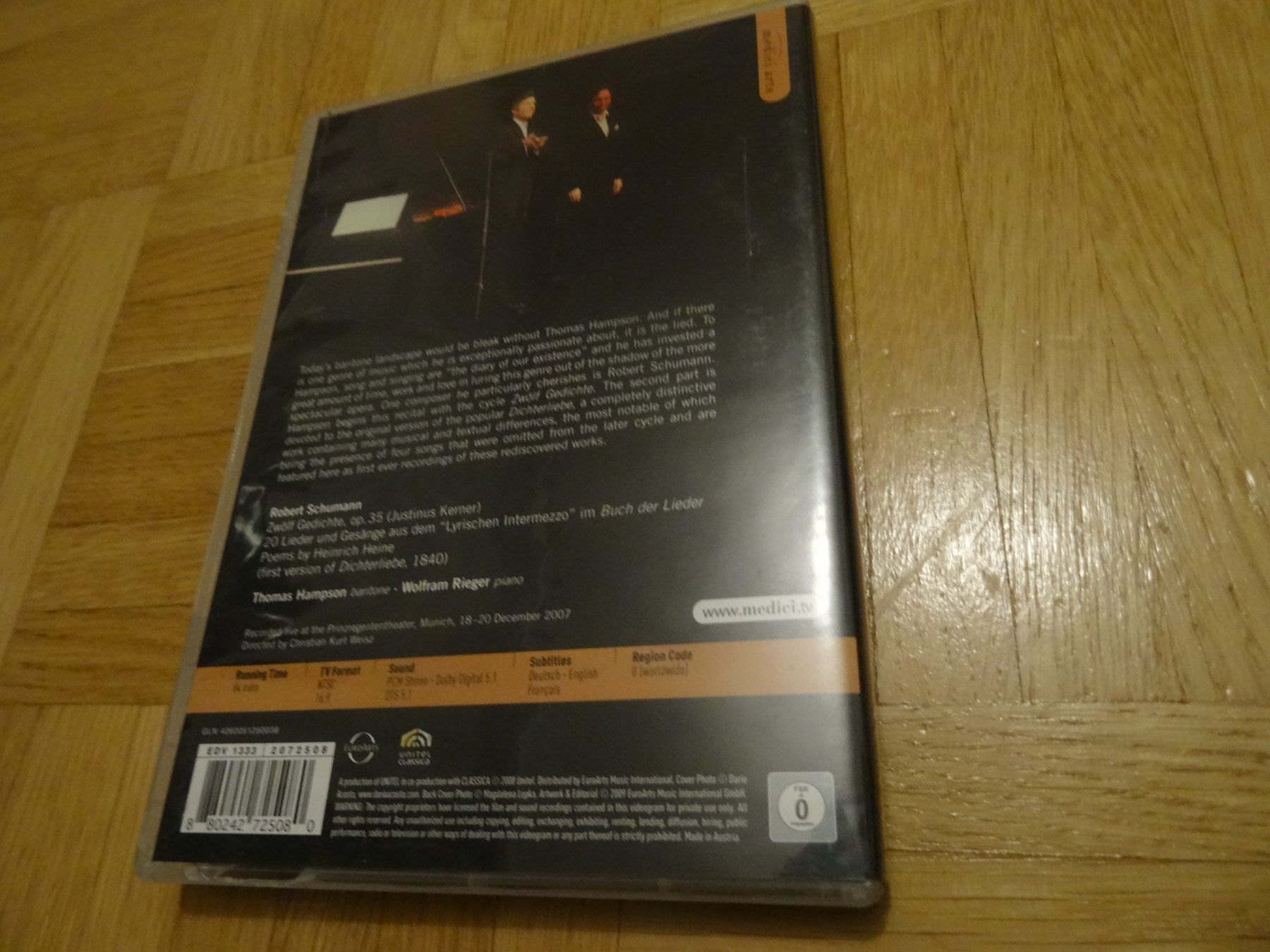 Tutti i DVDs: Thomas Hampson sings Schumann DVD KLASSIK – Usato da Olten venduto da Disc-Ausverkauf 2