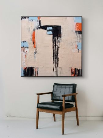 Originales abstraktes Bild 80x80cm / ohne Rahmen
