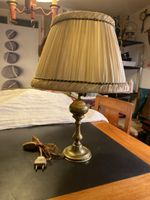 Lampe de chevet vintage en laiton , abat-jour 49cm