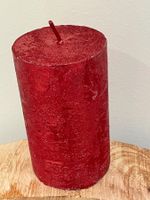 Kerzen Balthasar/Rustico lackiert/Rot/60x100mm/35h/Sale