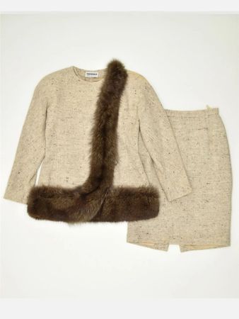 Kleid mit Pelz, Dress with fur, Blazer UK 12