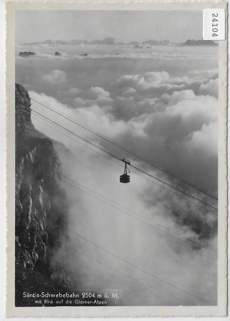 Ansichtskarten: Säntis-Schwebebahn - Nebelmeer – Antik aus Ettingen von Kartenplanet