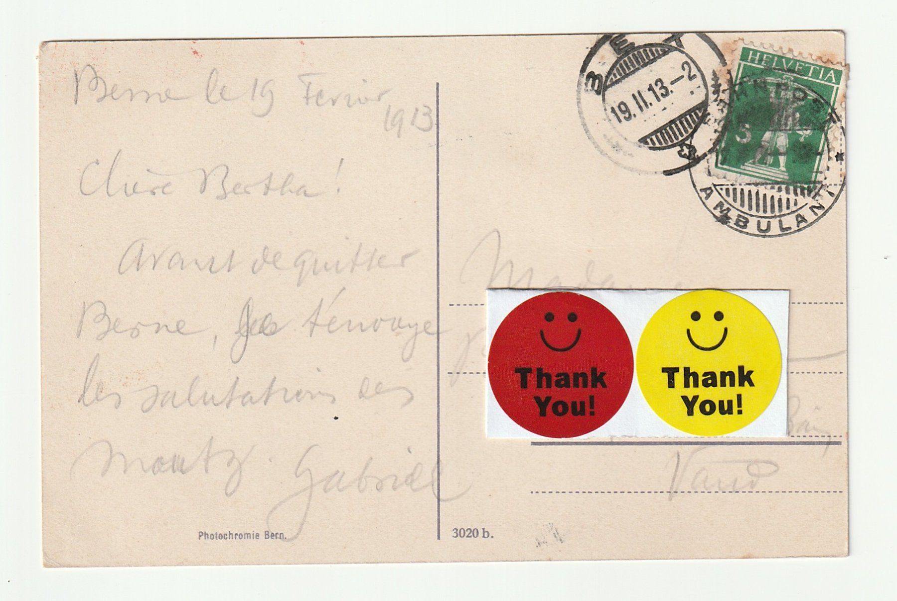 Cartoline postali: Ansichtskarte Bern Zeitglockenturm 19.11.1913 – Usato da St. Gallen venduto da Ricardo_Deals 1