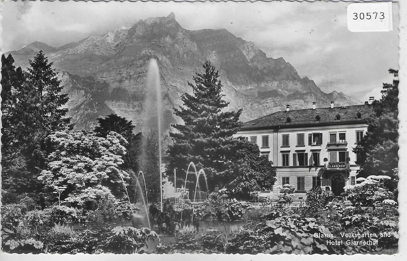 Cartoline postali: Glarus - Volksgarten und Hotel – Usato da Ettingen venduto da Kartenplanet