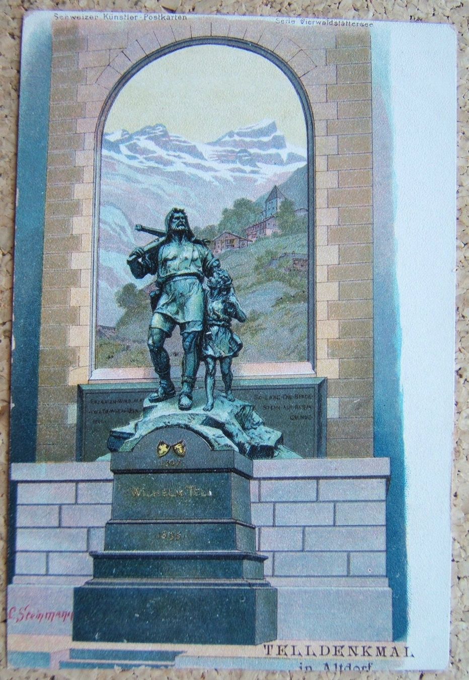 Cartoline postali: STEINMANN LITHO TELL DENKMAL IN ALTDORF – Nuovo (secondo la descrizione) da Brunnen venduto da Nonne04