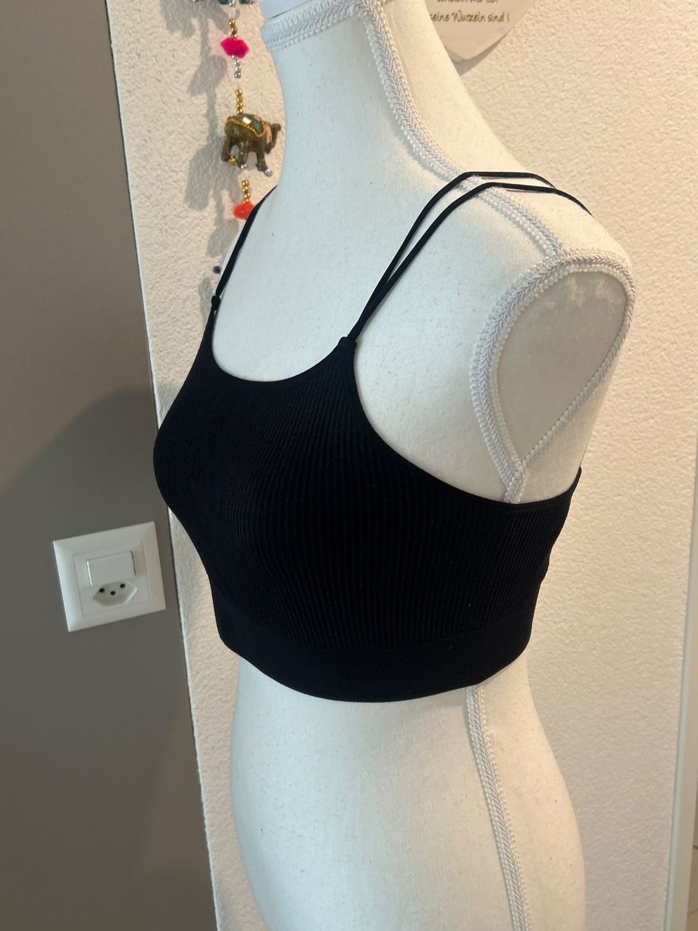 H&M Top: Bustier - Top schwarz Rippstrick von H&M Gr. S – Usato da Brunnen venduto da Nala2929 4