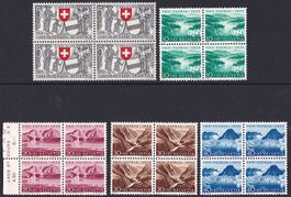 PP 1952 im 4er-Block, postfrisch**. Kat. Fr. 68.-.