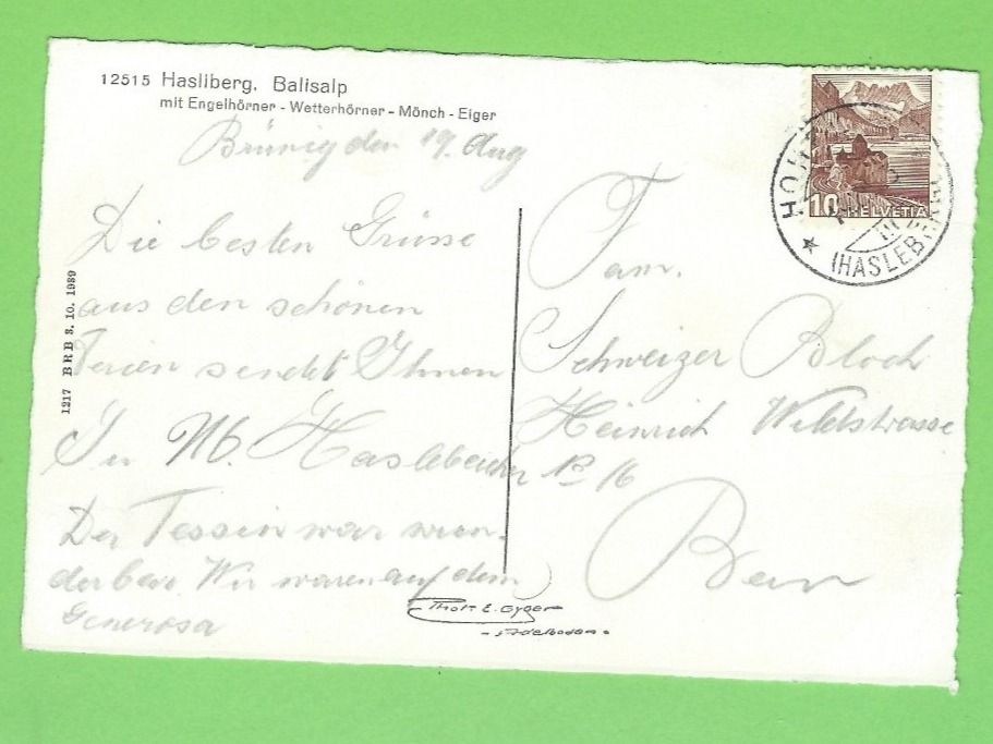 Cartoline postali: Hasliberg, Balisalp – Nuovo (secondo la descrizione) da Zürich venduto da t24_de 1