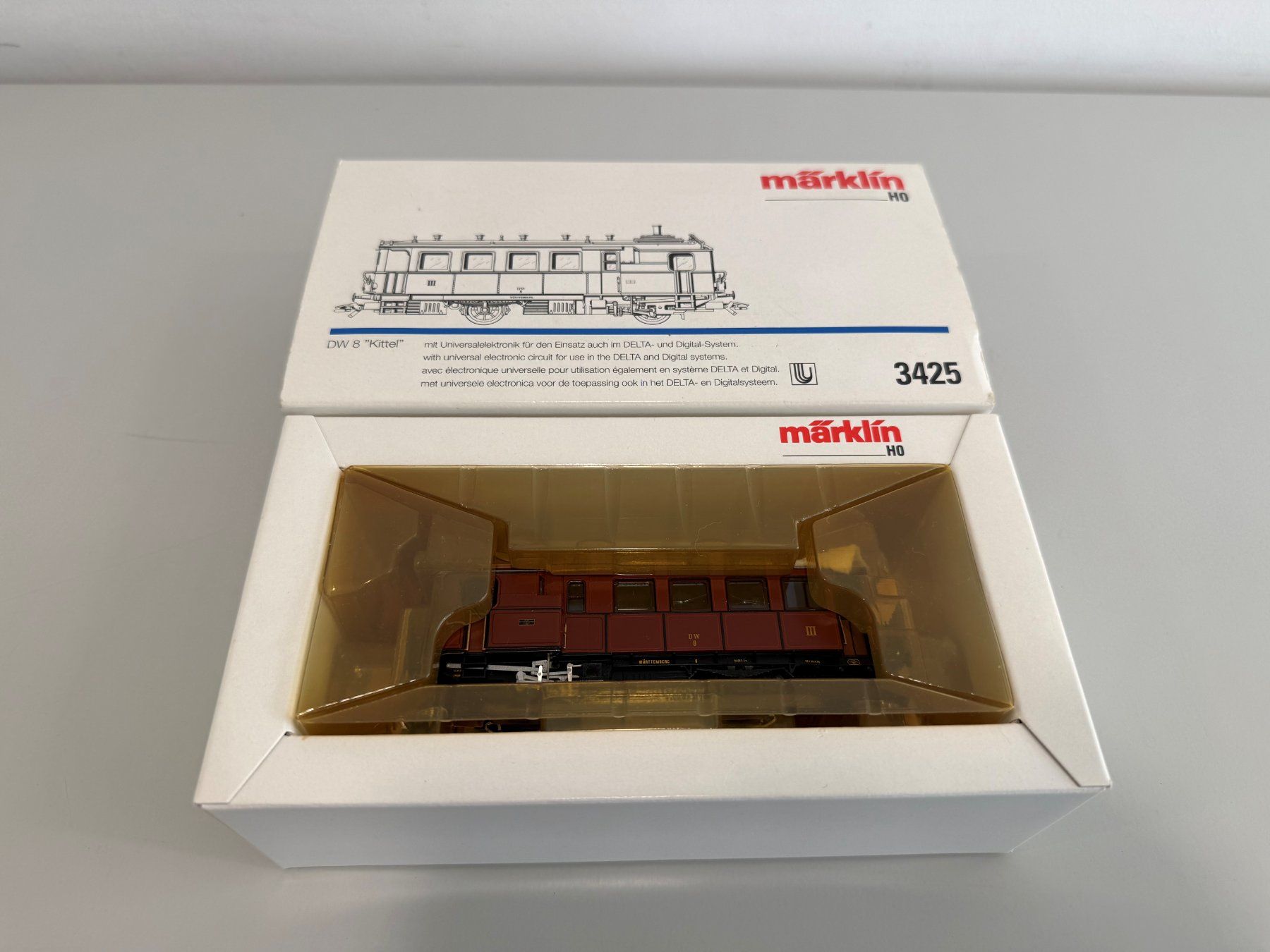 Märklin Modellini di ferrovie: Dampf-Triebwagen DW 8 "Kittel" der KWStE – Nuovo (secondo la descrizione) da Oftringen venduto da Pgi