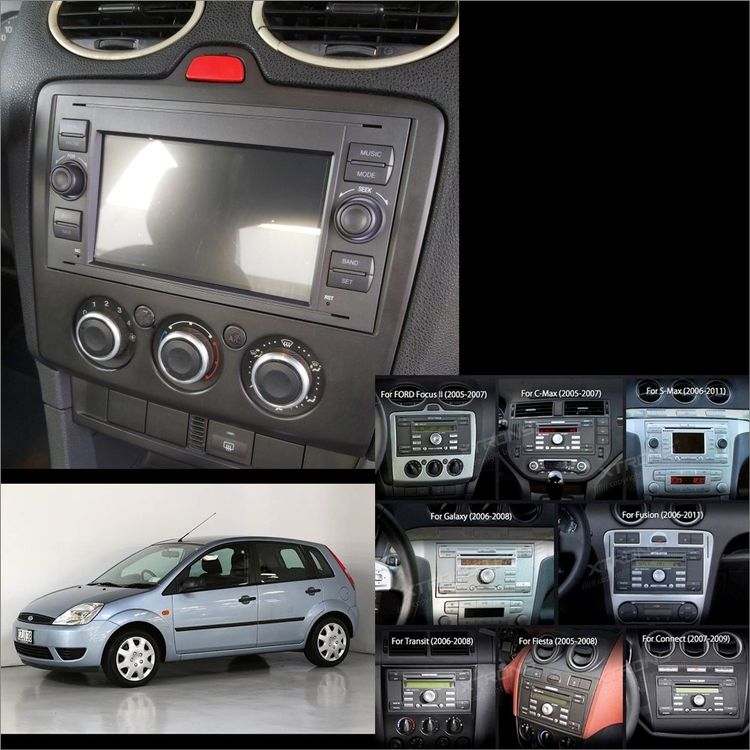 Kaufe Android Autoradio Multimedia-Player Stereo 2 DIN für Ford Focus 2007  Mondeo S-max C MAX Kuga Galaxy Fiesta Transit Fusion Navi BT GPS Wifi 1 +  16 GB